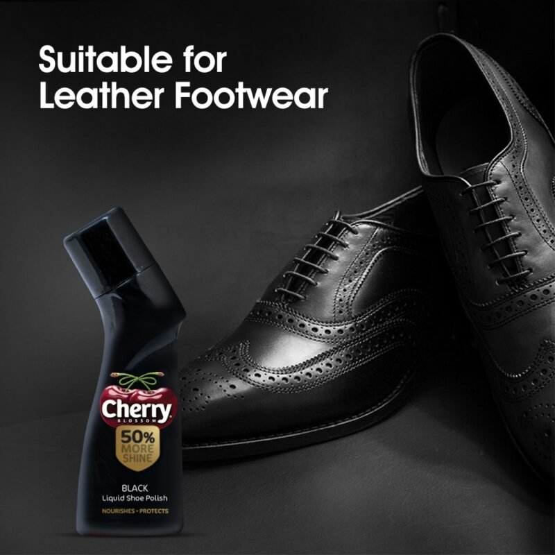 Cherry Shoe Polish Black 75ml - Image 2