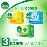 Dettol Soap 75gm X 3 Summer Bundle (Original, Cool, Fresh)