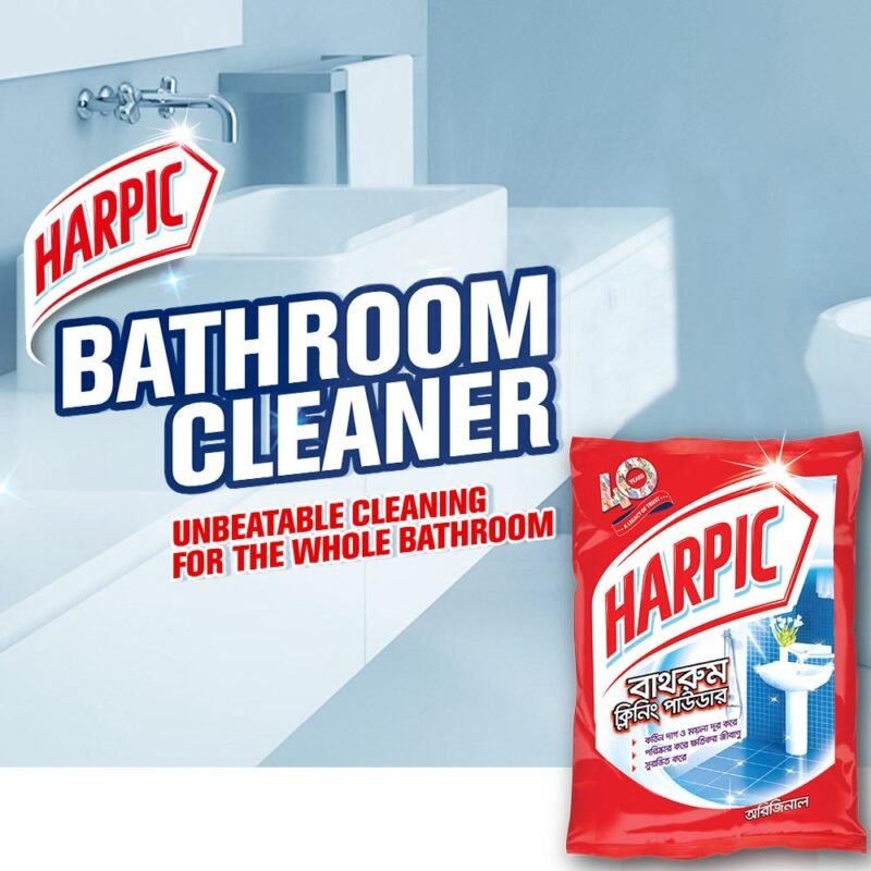 Harpic Bathroom Cleaner Powder for Floor, Basin & Tiles- 400gm - Image 2