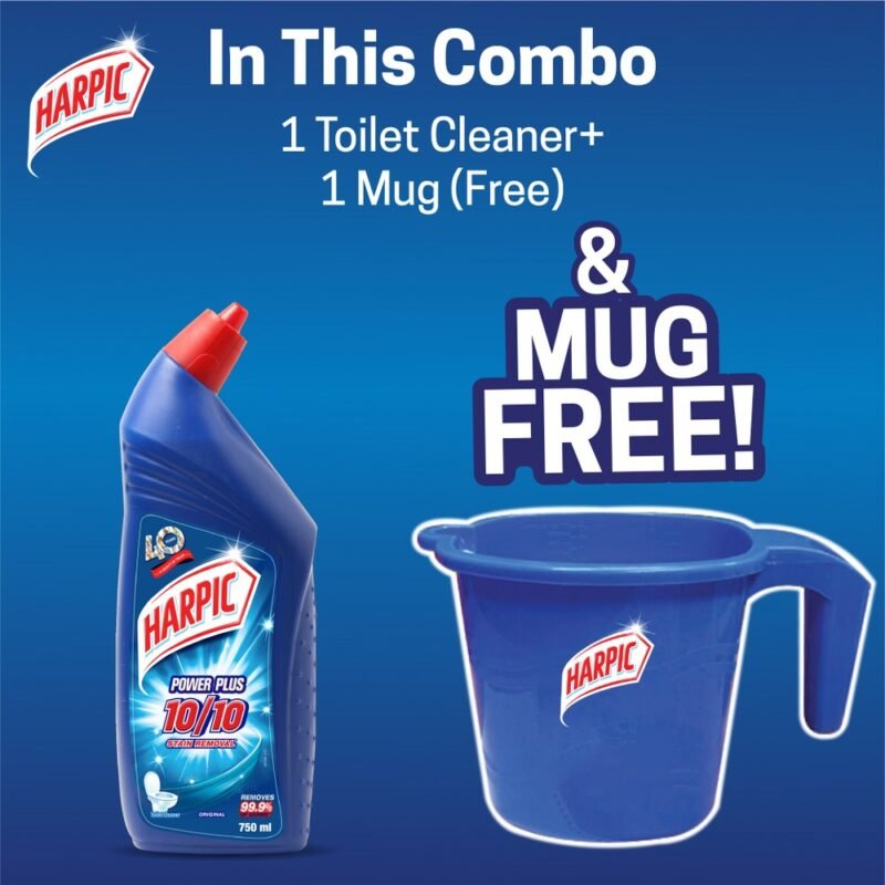 Harpic Toilet Cleaner Liquid 500ml Original Power Plus 10/10 Stain Remover Mug Free - Image 2