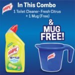 Harpic Toilet Cleaner Liquid Fresh Citrus Fragrance 500ml Free Mug with Organic Active for 10X Better Cleaning - Image 2