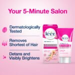 Veet Hair Removal Cream 50gm Normal Skin for Body & Legs, Get Salon-like Silky Smooth Skin with 5 in 1 Skin Benefits - Image 2