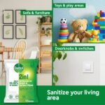 Dettol 2 in 1 Antibacterial Hand & Surface Disinfectant Wipes - Image 3