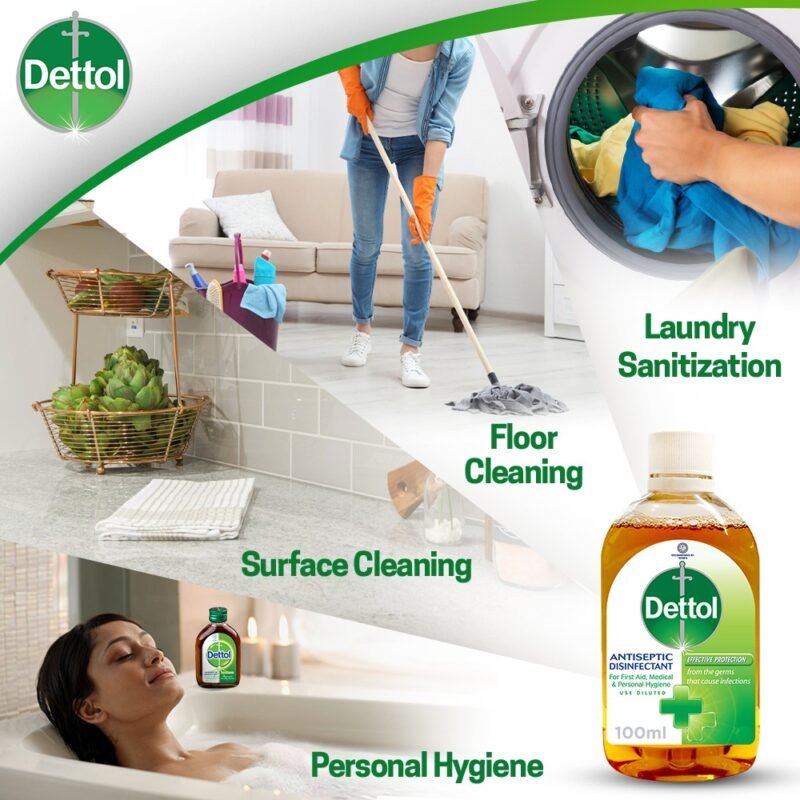 Dettol Antiseptic Disinfectant Liquid 100ml for First Aid, Medical & Personal Hygiene- use diluted - Image 3