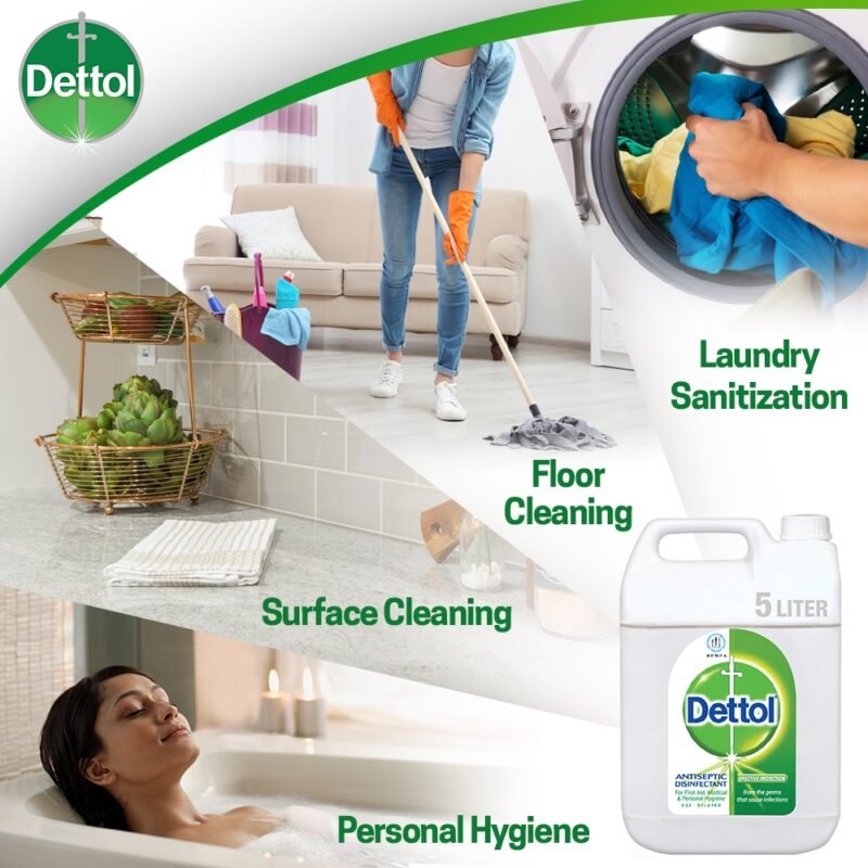 Dettol Antiseptic Disinfectant Liquid 5L for First Aid, Medical & Personal Hygiene- use diluted - Image 3