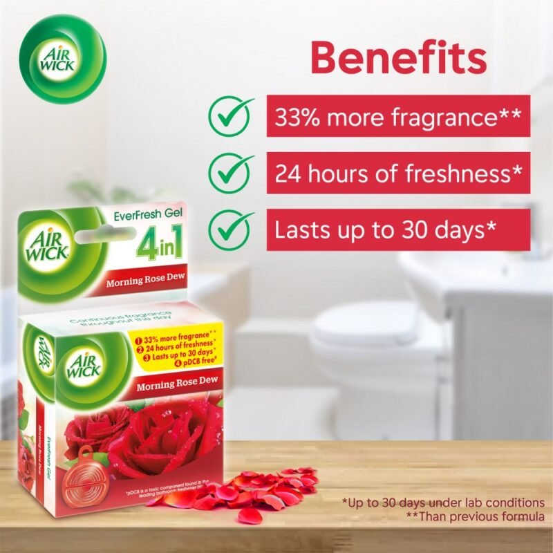 Airwick Air Freshener Gel Morning Rose 50gm - Image 3