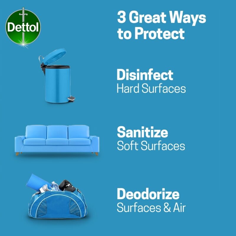 Dettol Disinfectant Spray Spring Blossom Fragrance, Sanitizer for Hard & Soft Surfaces, 225ml - Image 3