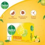 Dettol Soap Citrus Fresh 125gm Bathing Bar, Soap with Orour Protection - Image 3