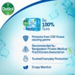Dettol Soap Cool 125gm Bathing Bar, Soap with Crispy Menthol - Image 3