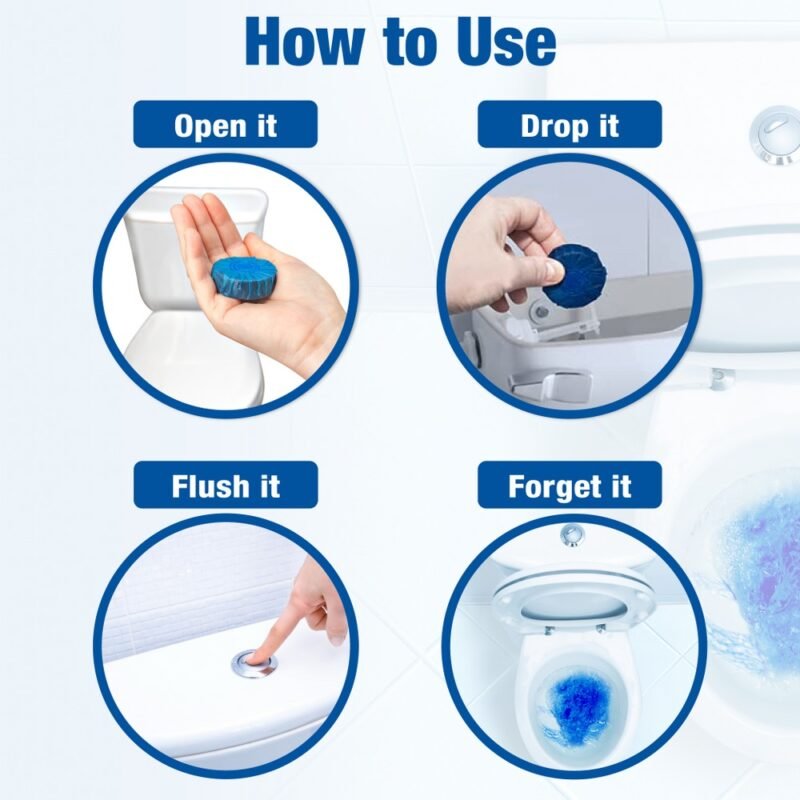Harpic Flushmatic 50gm in-Cistern Toilet Cleaner, Automatic Cleaning with Every Flush - Image 3