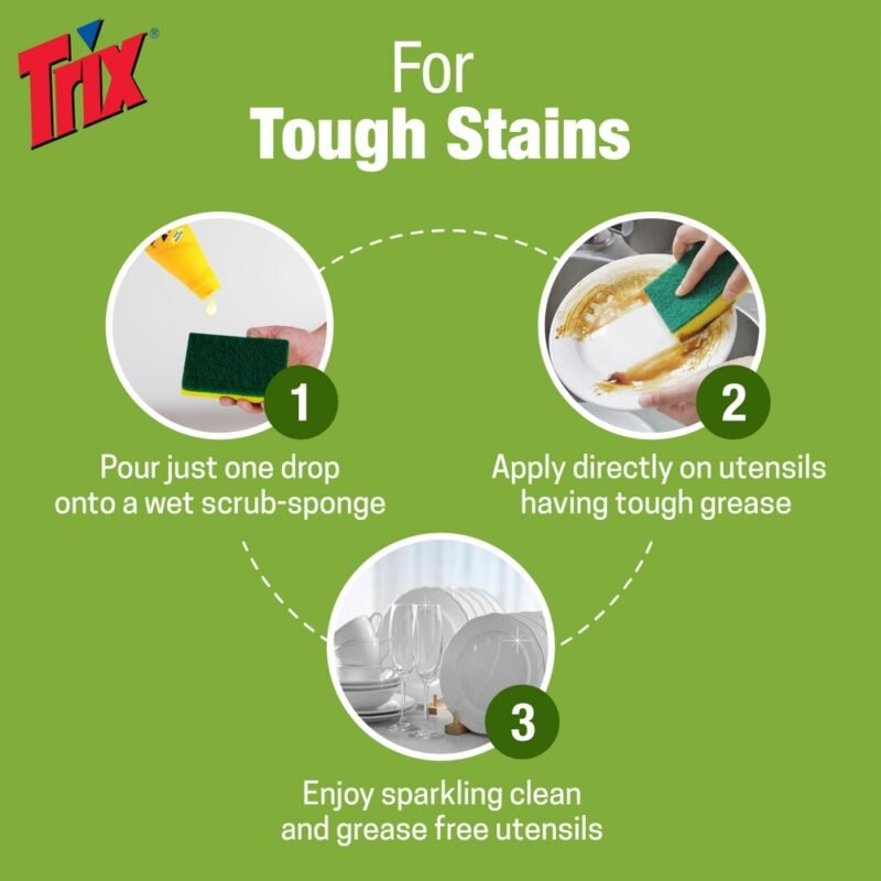 Trix Dishwashing Liquid 5L Mega Refill Lemon Fragrance for Scratch-Free Sparkling Clean Dishes, removes grease stains with power-rich thick foam - Image 3