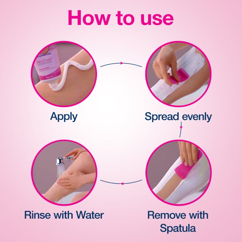 Veet Hair Removal Cream 25gm Sensitive Skin for Body & Legs, Get Salon-like Silky Smooth Skin with 5 in 1 Skin Benefits - Image 3