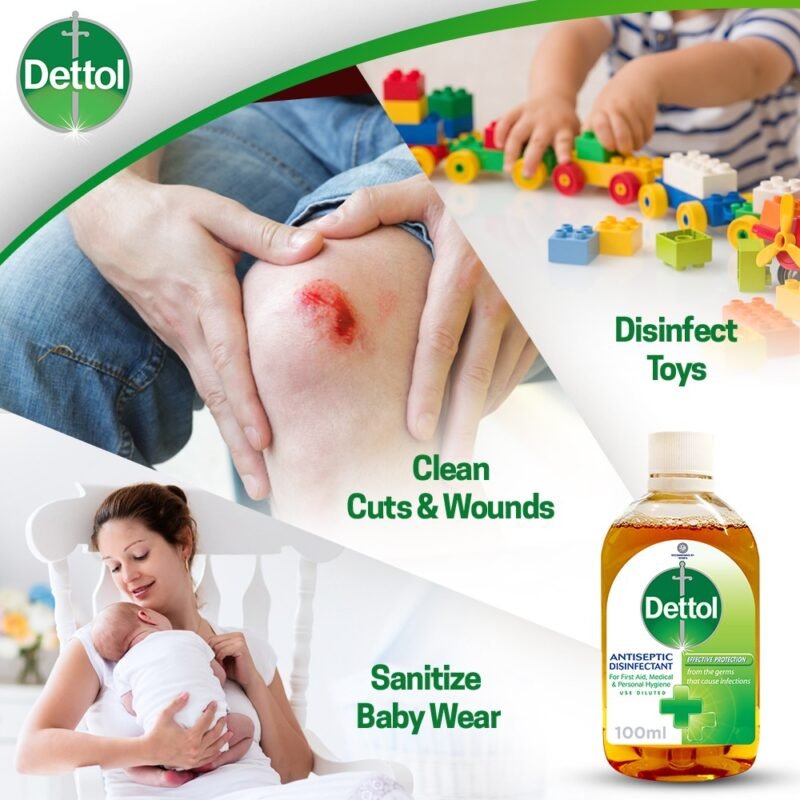 Dettol Antiseptic Disinfectant Liquid 100ml for First Aid, Medical & Personal Hygiene- use diluted - Image 4