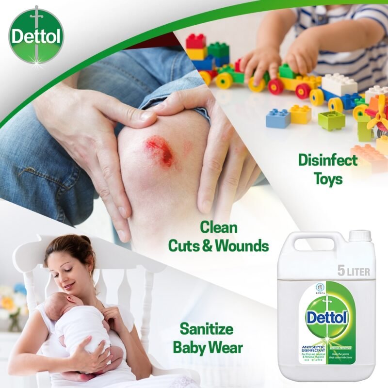 Dettol Antiseptic Disinfectant Liquid 5L for First Aid, Medical & Personal Hygiene- use diluted - Image 4