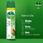 Dettol Disinfectant Spray Original Pine Fragrance, Sanitizer for Hard & Soft Surfaces, 225ml - Image 4