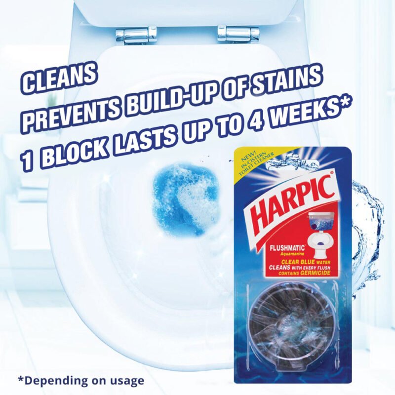 Harpic Flushmatic 50gm in-Cistern Toilet Cleaner, Automatic Cleaning with Every Flush - Image 4