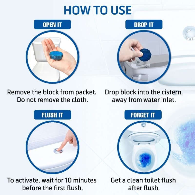 Harpic Flushmatic in-Cistern Toilet Cleaner Twin Pack (50gm X 2), Automatic Cleaning with Every Flush - Image 4
