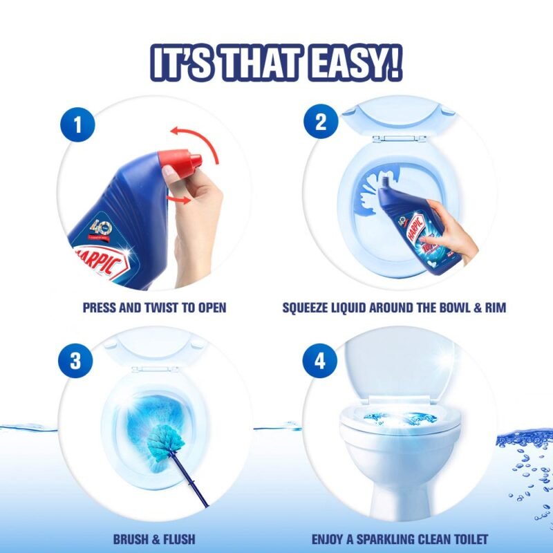 Harpic Toilet Cleaner Liquid 500ml Original Power Plus 10/10 Stain Remover Mug Free - Image 4