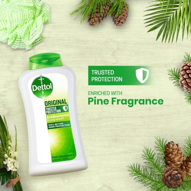 Dettol Antibacterial Body Wash Original Pine 250ml Shower Gel - Image 4
