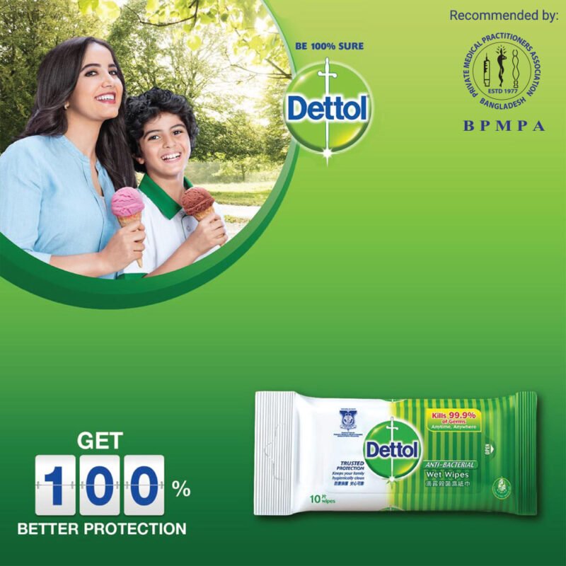 Dettol Antibacterial Disinfectant Wet Wipes Single Pack - Image 5