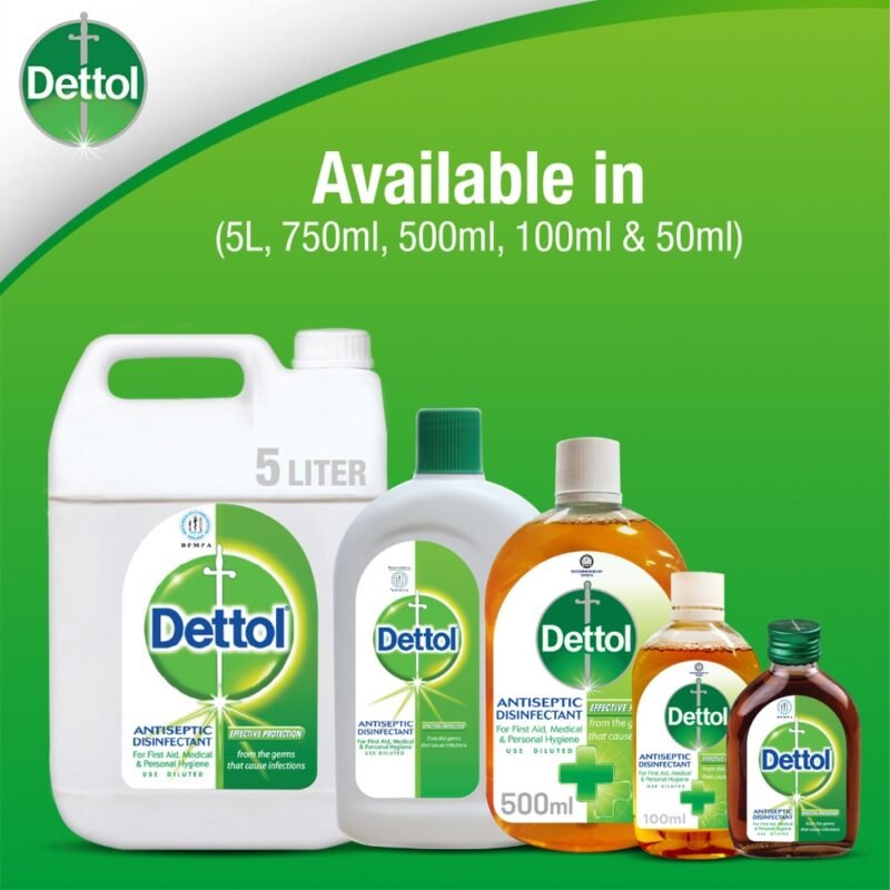 Dettol Antiseptic Disinfectant Liquid 750ml for First Aid, Medical & Personal Hygiene- use diluted - Image 5