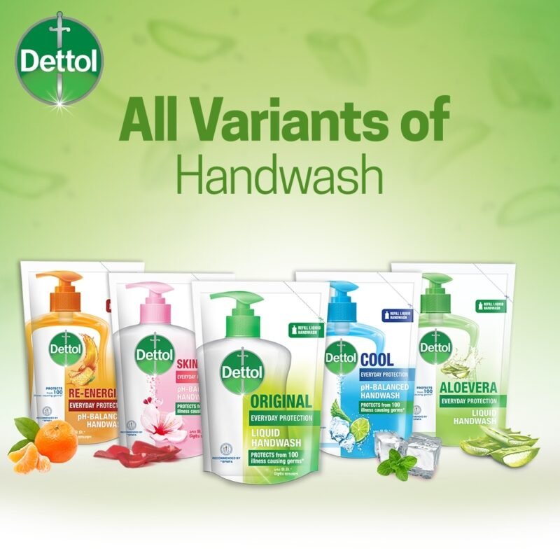 Dettol Handwash Aloe Vera 170ml Refill, Liquid Soap with Aloe Vera Extract - Image 5