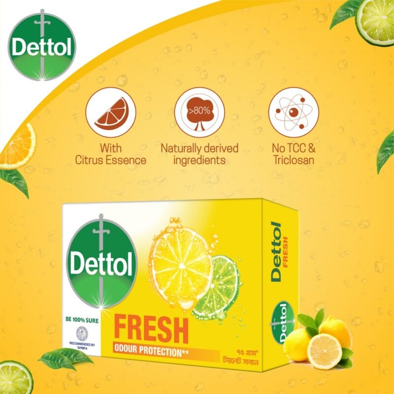 Dettol Soap 75gm X 3 Summer Bundle (Original, Cool, Fresh) - Image 5