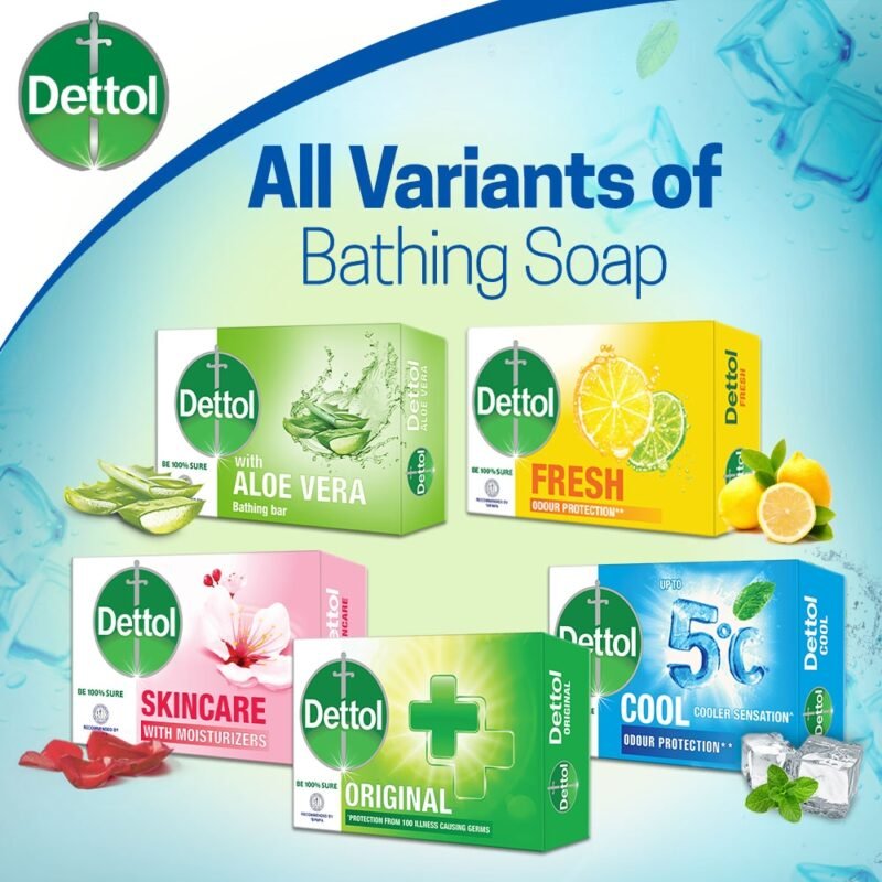 Dettol Soap Cool 75gm Bathing Bar, Soap with Crispy Menthol - Image 5