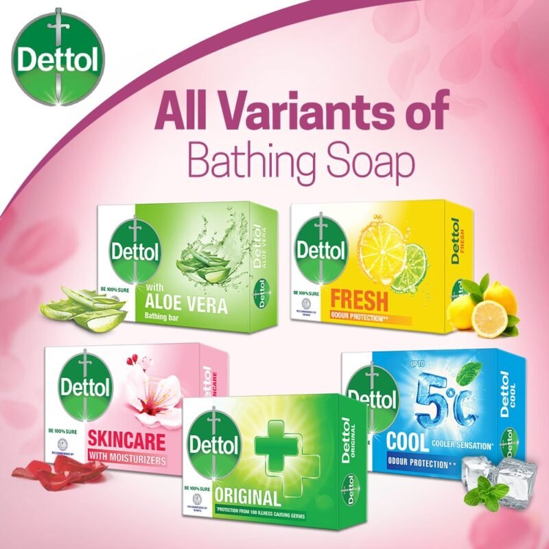 Dettol Soap Skincare 125gm Bathing Bar, Soap with Moisturizers - Image 5