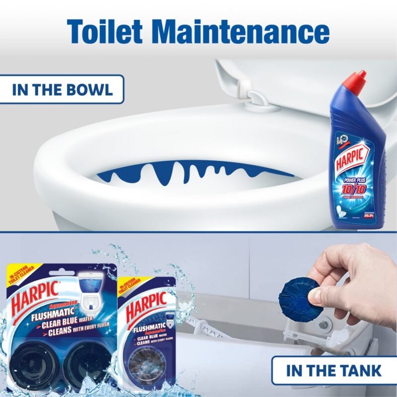 Harpic Flushmatic 50gm in-Cistern Toilet Cleaner, Automatic Cleaning with Every Flush - Image 5