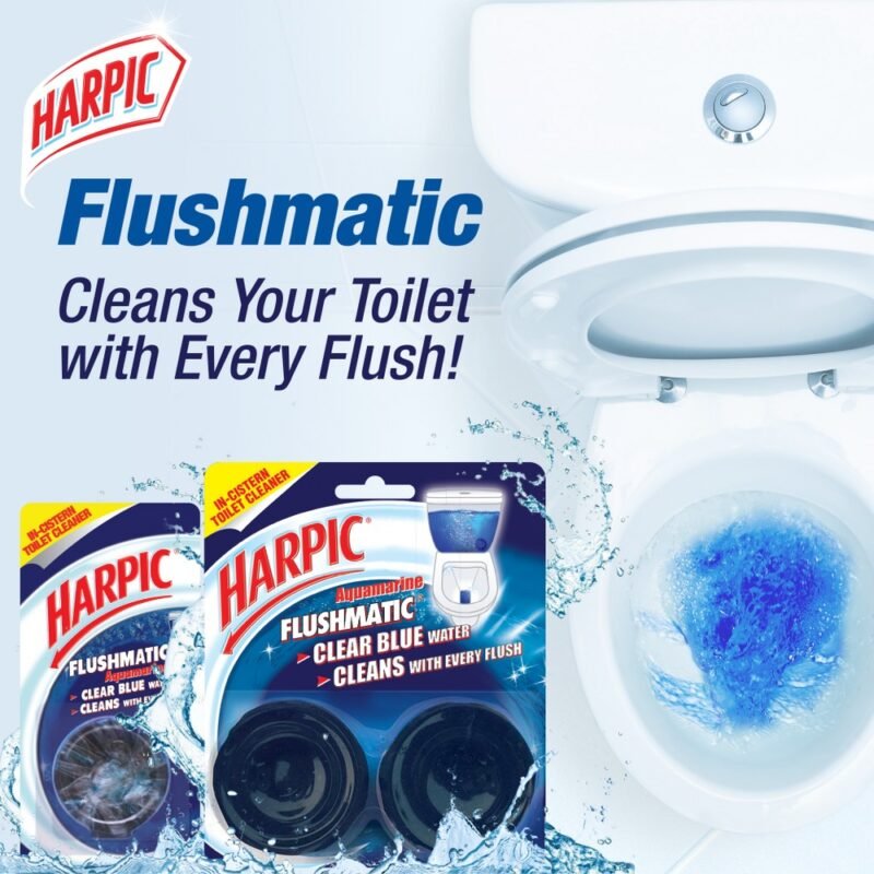 Harpic Flushmatic 50gm in-Cistern Toilet Cleaner, Automatic Cleaning with Every Flush - Image 6