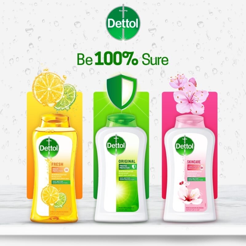 Dettol Antibacterial Body Wash Loofah Free Shower Gel Fresh Citrus & Orange Blossom with 12 Hour Odour Protection 250ml - Image 6