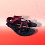 Walkaroo Ladies Criss-cross Stylish Pink and Black Sandal - Image 2