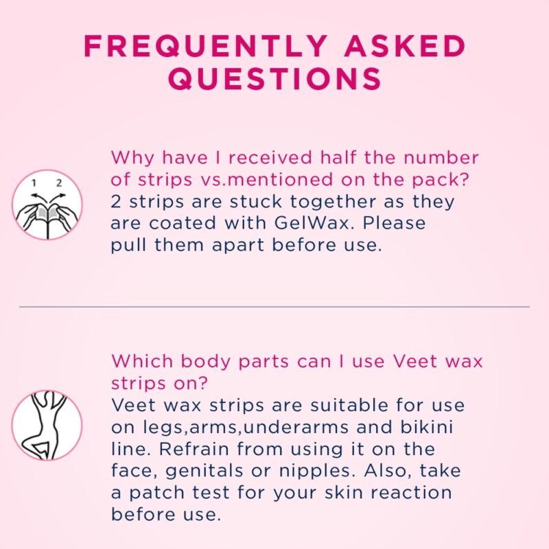 Veet Easy Gel 20 Wax Strip Sensitive Skin For Long Lasting Smoothness - Image 8