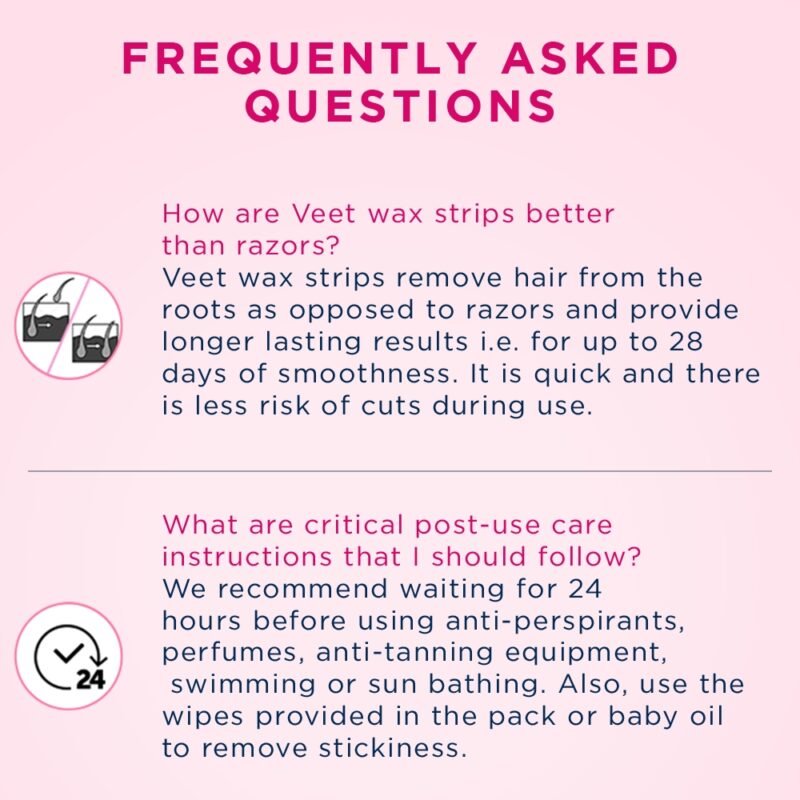 Veet Easy Gel 20 Wax Strip Normal Skin For Long Lasting Smoothness - Image 9