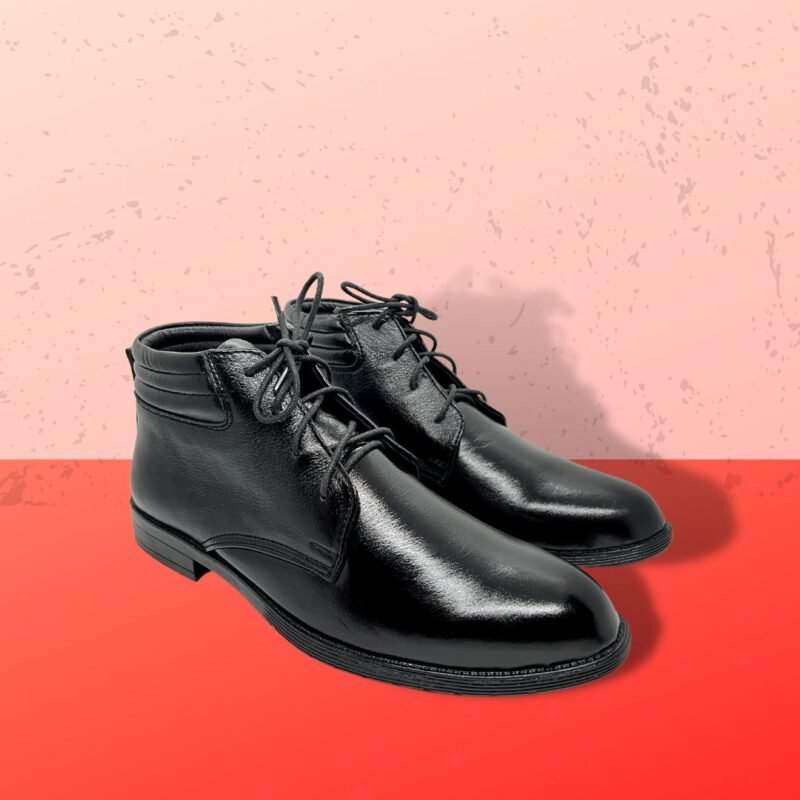 Leather High Neck Boot For Men - - Image 2