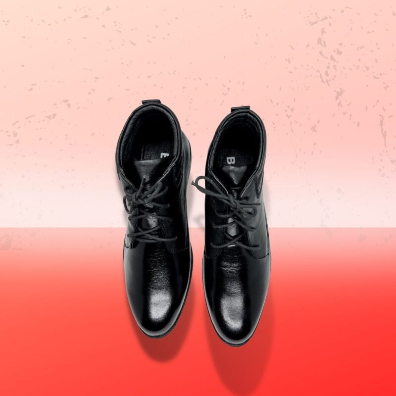 Leather High Neck Boot For Men - - Image 3