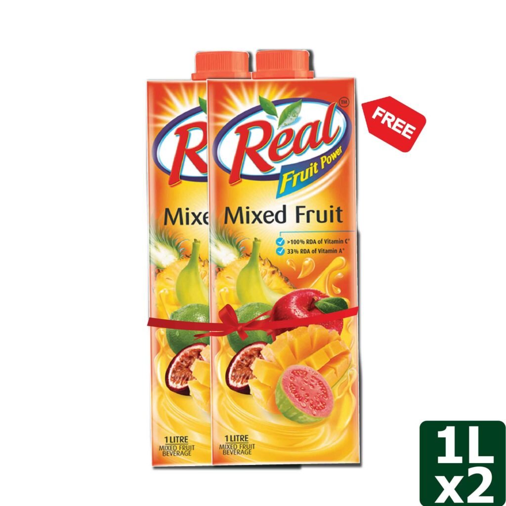 Real Froot Dabur Real Fruit Power Mixed Fruit Juice 1 L (Buy 1 Get 1 Free) - Zang ...