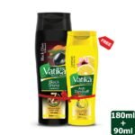 Dabur Vatika Black Shine Shampoo 180 ml (Free Vatika Anti-Dandruff Shampoo 90 ml)