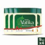 Dabur Vatika Petroleum Jelly With Vitamin E 9 ml (Pack of 4)
