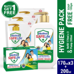 Mediker SafeLife Hand Wash 170mlX3 Refill + Pump 200ml (FREE Mediker SafeLife Soap Bar 100gm)