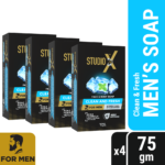 Studio X Clean & Fresh Soap For Men Combo Pack (75gm x 4)