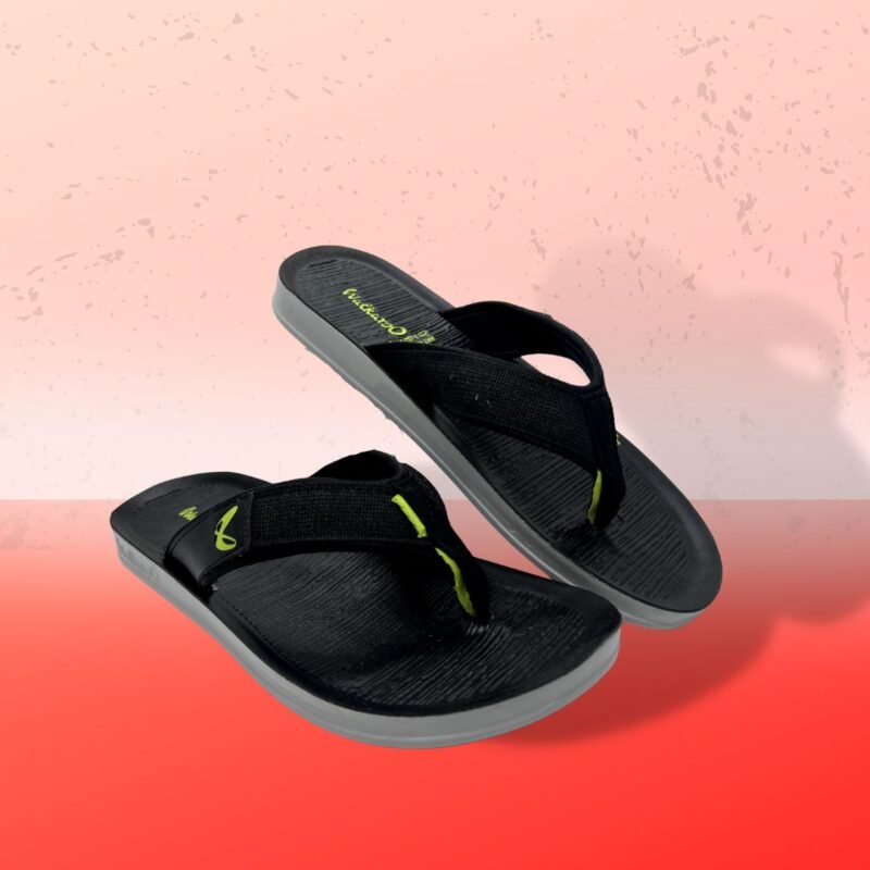 Walkaroo Men’s stylish and Comfort Black & Green Sandal - Image 2