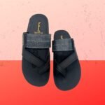 Walkaroo Men’s Stylish and comfort Blackslipper