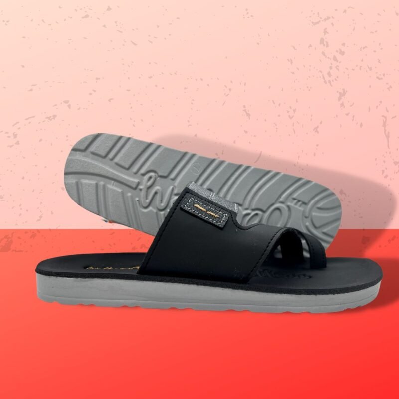 Walkaroo Men’s Stylish and comfort Blackslipper - Image 3