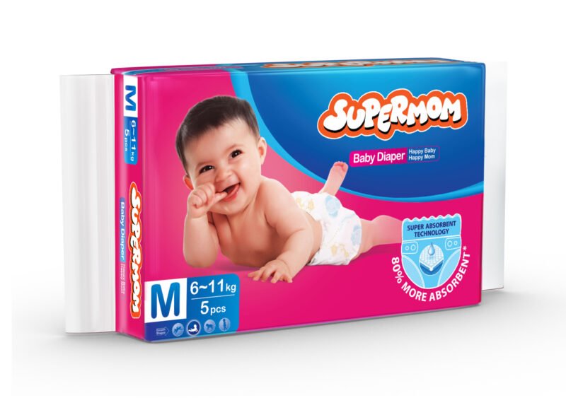 Supermom Baby Diaper (5Pcs) - Image 2