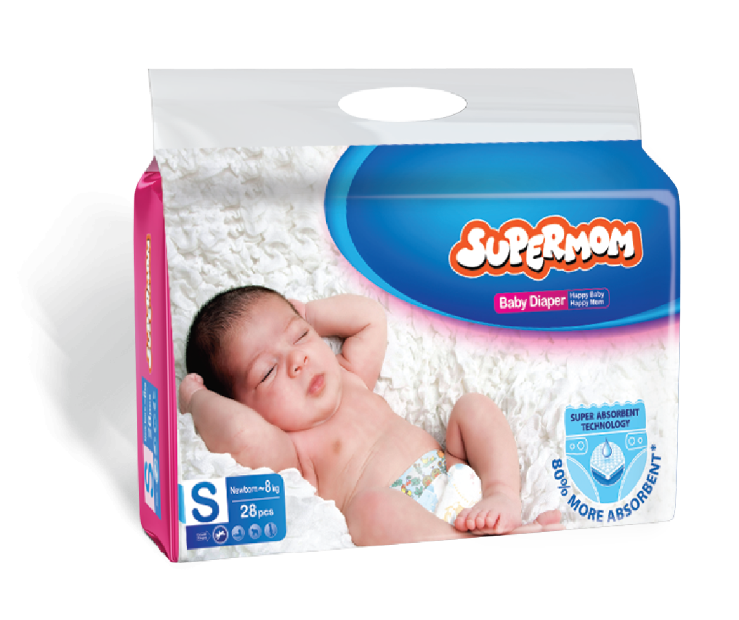 Supermom Baby Diaper (Small) 60Pcs Zang Mart Ltd