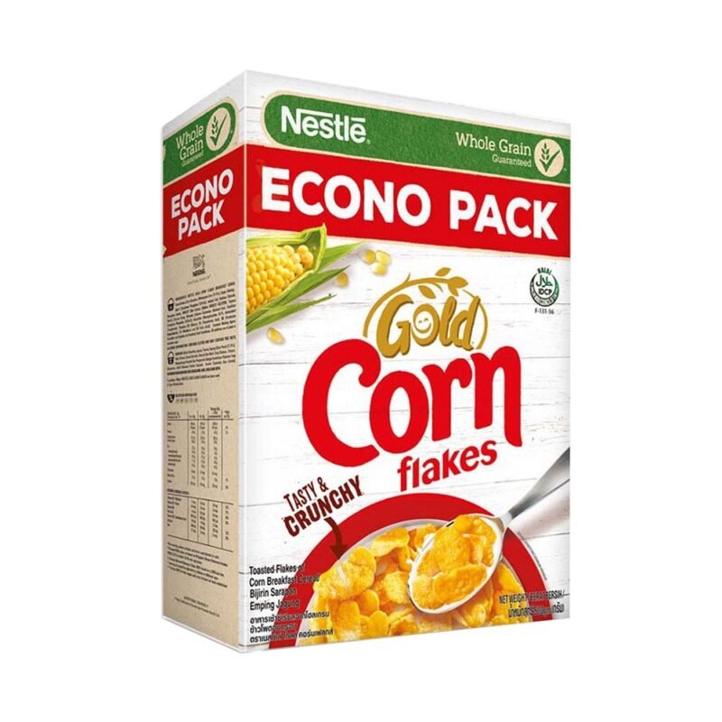 badgeNestle Gold Corn Flakes Breakfast Cereal Box - Image 2