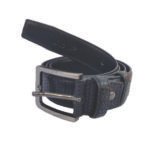 2 inch Black Leather Single Tongue Belt for men- BW11040692 - Image 2