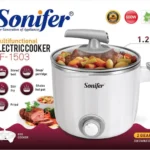 Sonifer SF-1503 Multifunctional Electric Cooker – 1.2L, White Color
